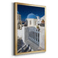 Santorini Sidewalk - Modern Framed Canvas Print