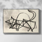 Study of a Cat (Étude de chat), 1946 - Floater Framed Canvas Print