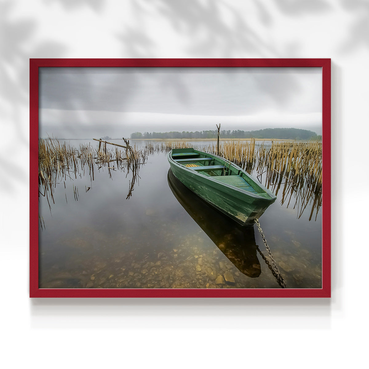 45429,boat,water,reeds,lake,nature,overcast,sky,tranquil,calm,greenery,afternoon,reflection,tethered,landscape,serenity,outdoor,fishing,solitude,stillness,peaceful,horizon,shoreline,environment,natural,scenery,rustic,cozy,wildlife,moored,setting,dock,pond,weather,rural,atmosphere,beauty,aquatic,preserve,Re-stickable,Nautical & Beach