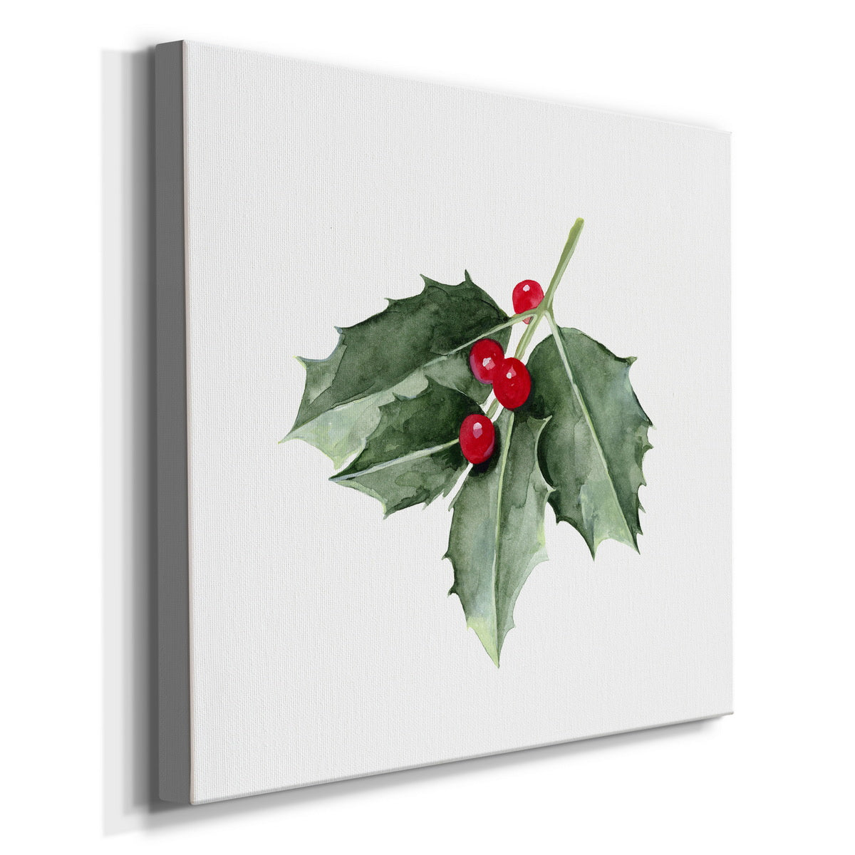 Christmas Holly II-Premium Gallery Wrapped Canvas - Ready to Hang