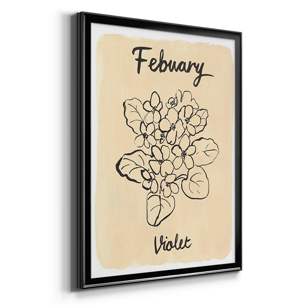 Birth Month II - Modern Framed Canvas Print