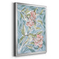 Faded Camellias I - Modern Framed Canvas Print