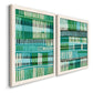 Teal Pattern I - Premium Framed Canvas 2 Piece Set - Ready to Hang