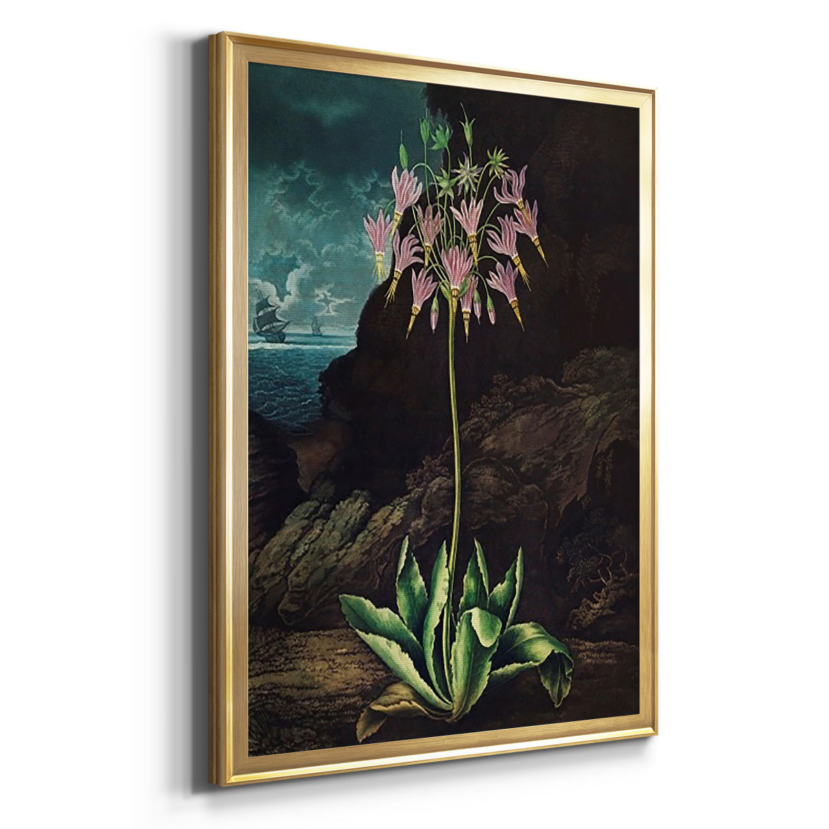 Temple of Flora II - Modern Framed Canvas Print