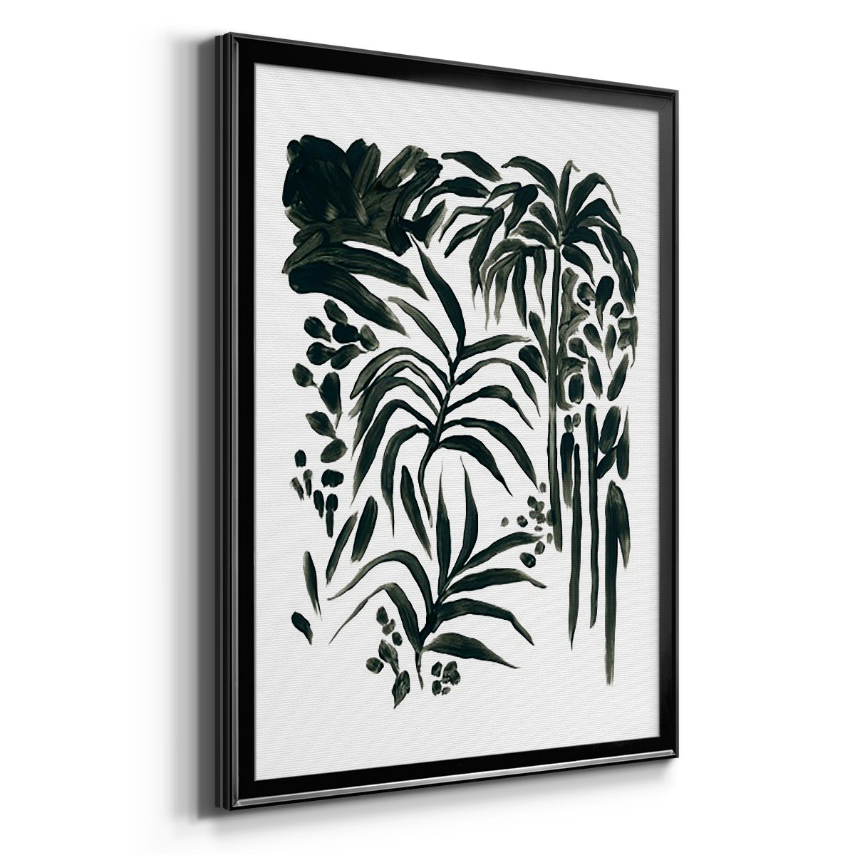 Ink Jungle I - Modern Framed Canvas Print