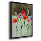 Poppy Party - Modern Framed Canvas Print