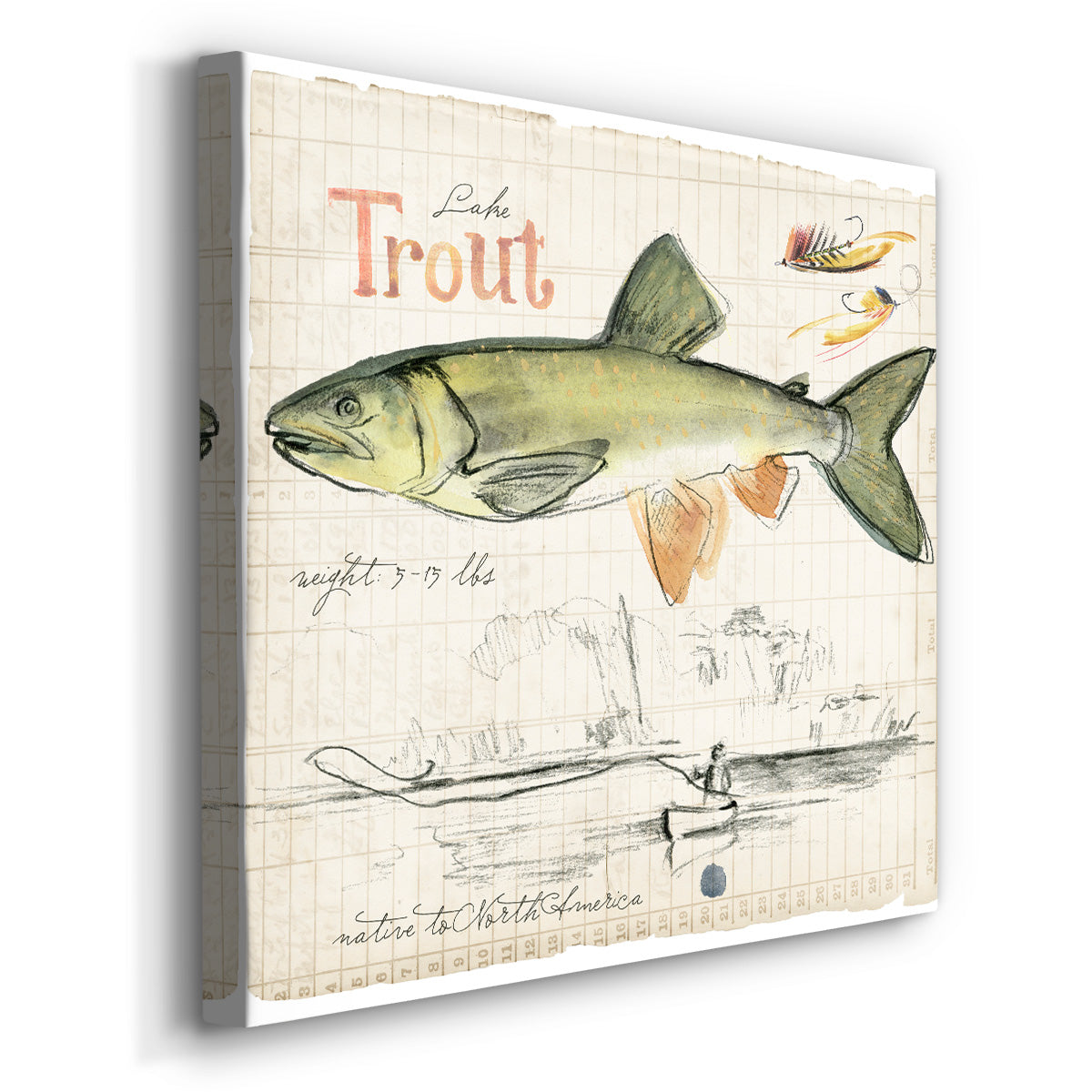 Trout Journal III-Premium Gallery Wrapped Canvas - Ready to Hang