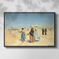 View from the Desert of Cairo with Citadel and Mamluk Tombs in the Background, c. 1889-1890 - Floater Framed Canvas Print