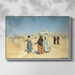 View from the Desert of Cairo with Citadel and Mamluk Tombs in the Background, c. 1889-1890 - Floater Framed Canvas Print
