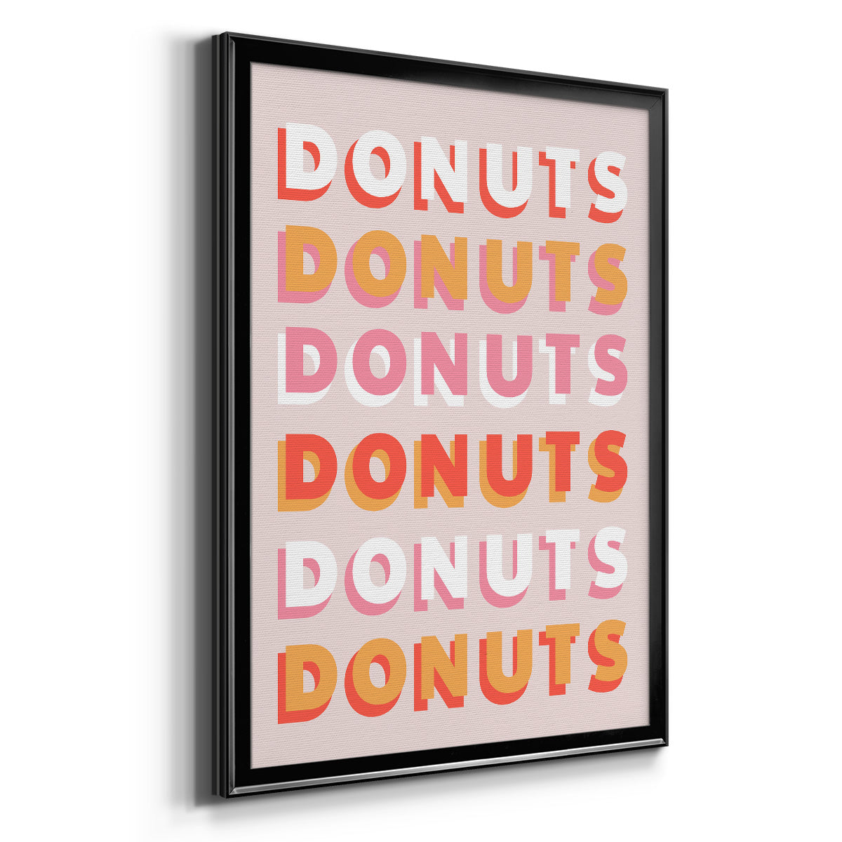 Donuts - Modern Framed Canvas Print