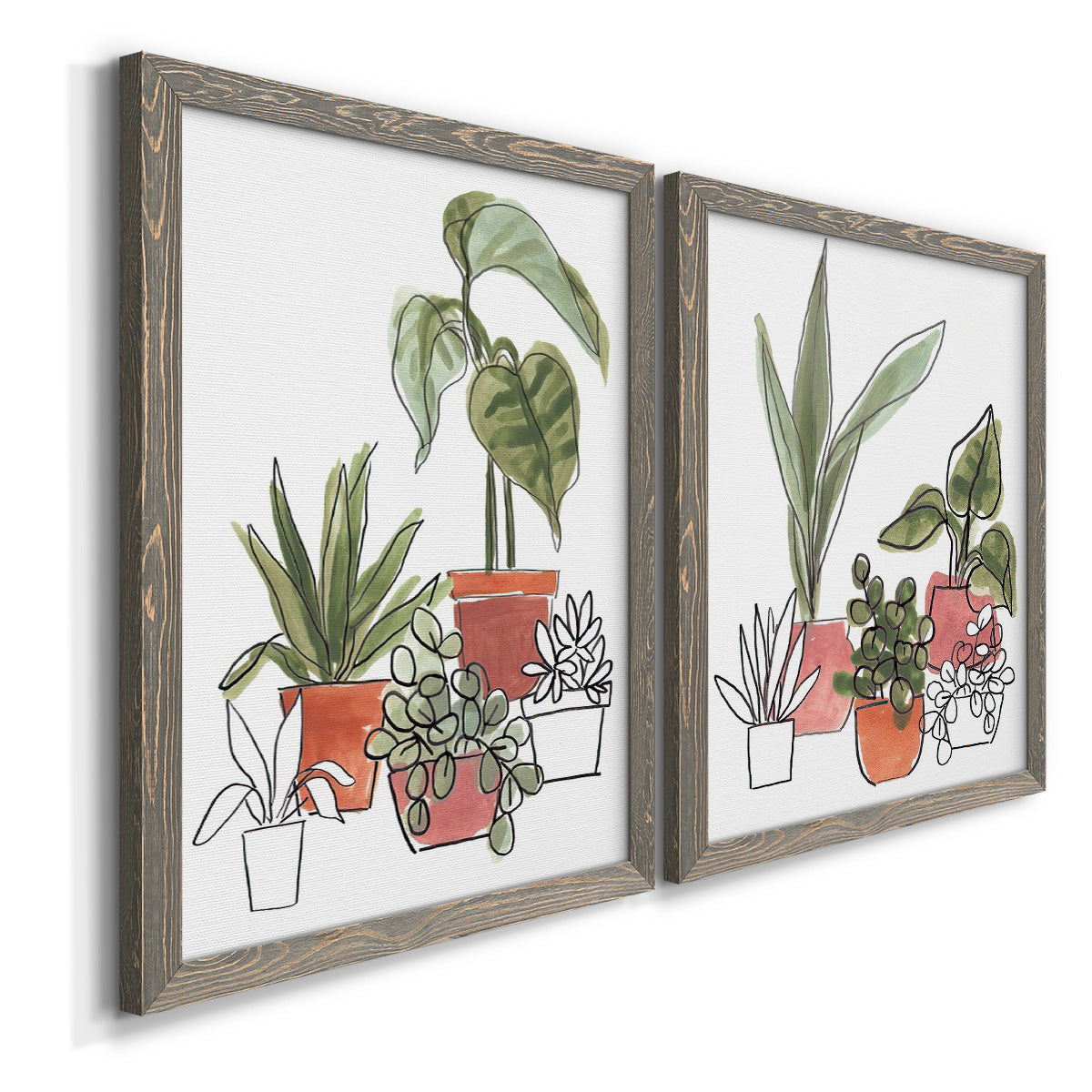 Home Grown I - Premium Framed Canvas 2 Piece Set - Ready to Hang