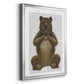 Bear and Hand Heart - Modern Framed Canvas Print