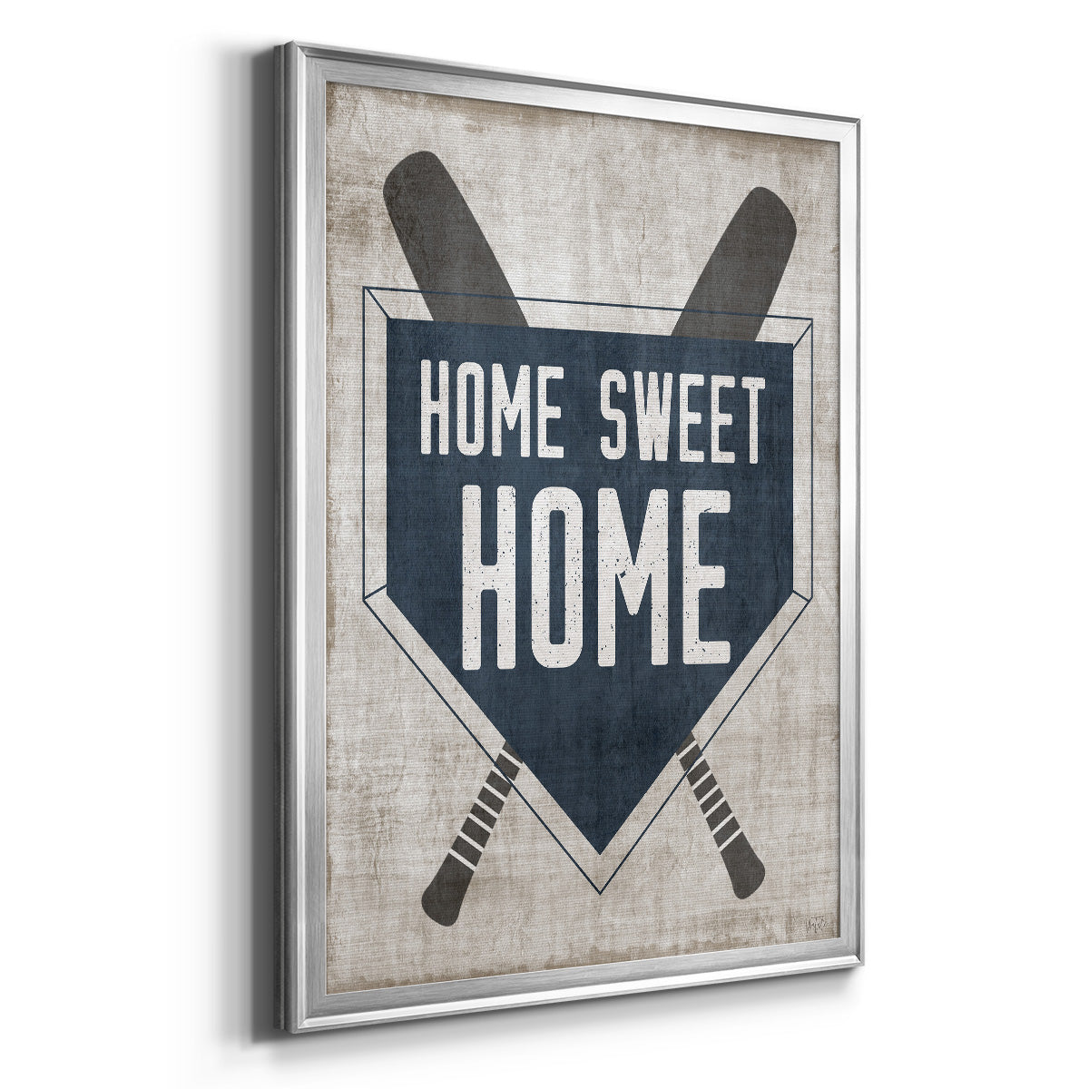 Home Sweet Home Base - Modern Framed Canvas Print