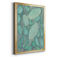 Blue Orbs II - Modern Framed Canvas Print
