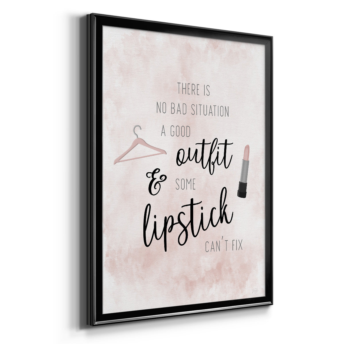 Outfit and Lipstick - Modern Framed Canvas Print