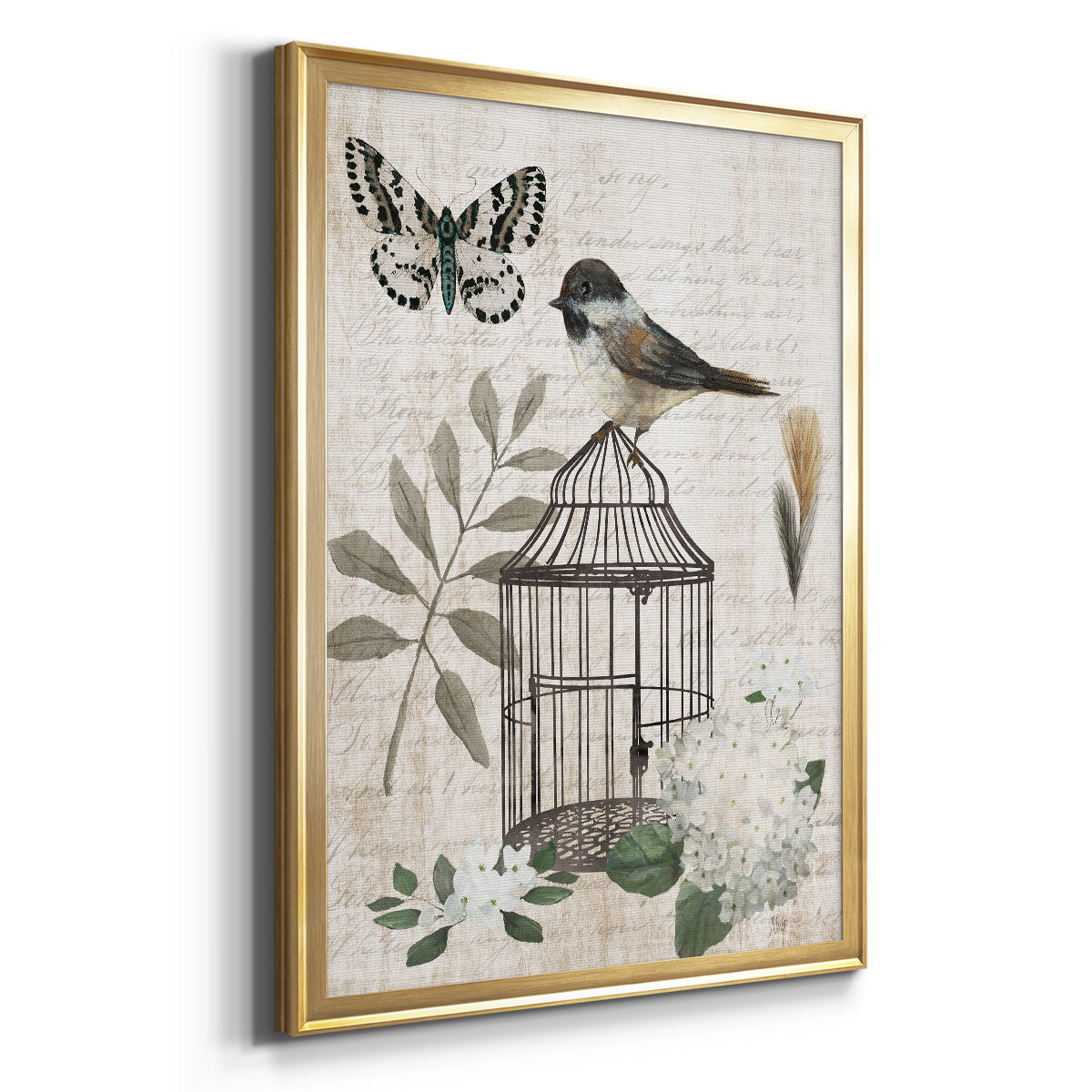 Vintage Menagerie II - Modern Framed Canvas Print