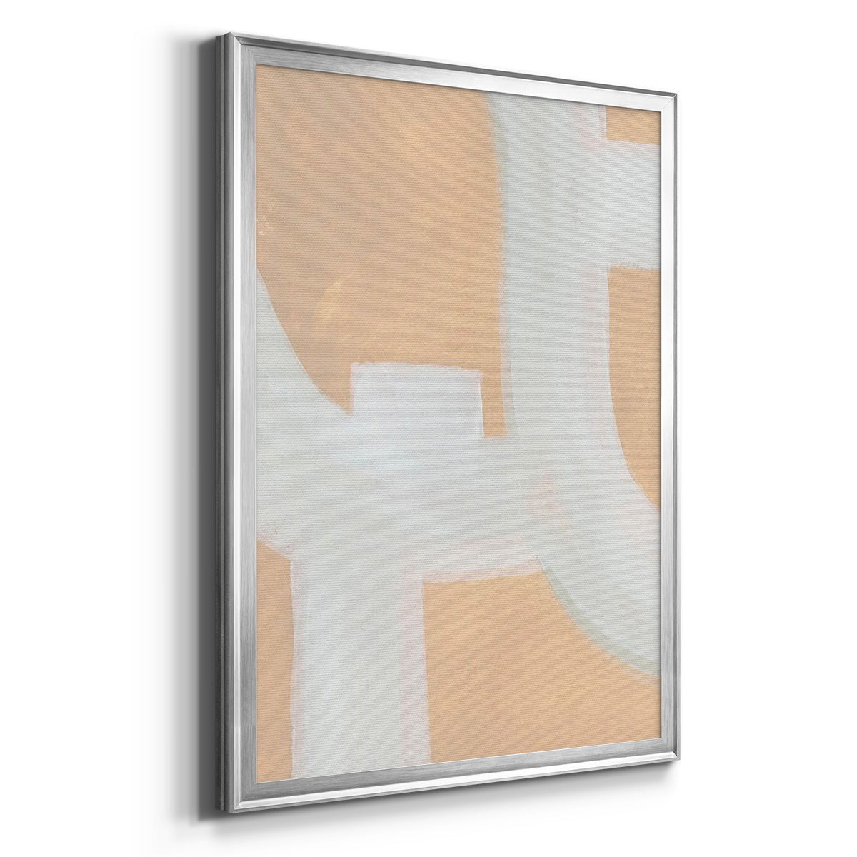 Neutral Winding Paths II - Modern Framed Canvas Print