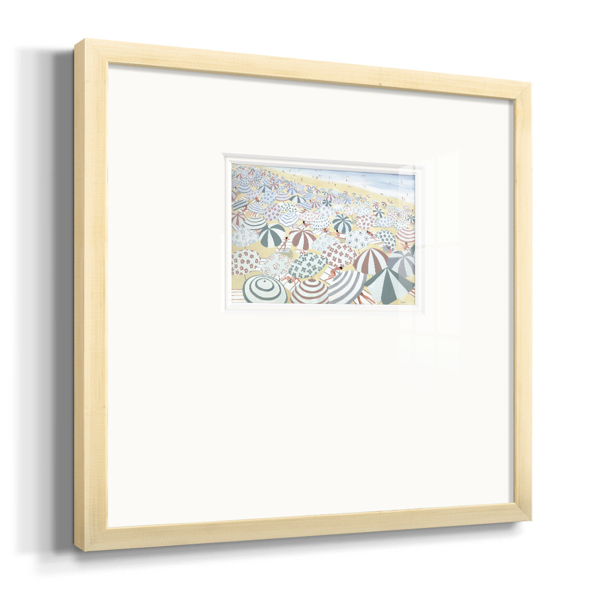 Subtle Beach- Premium Framed Print Double Matboard