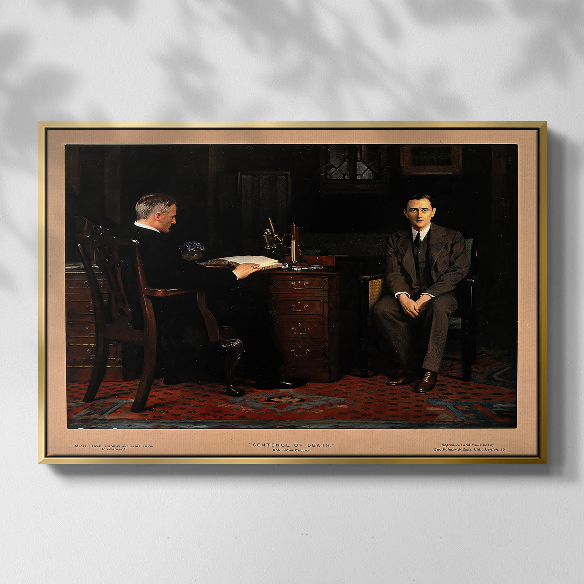 The Sentence of Death, 1908 - Floater Framed Canvas Print