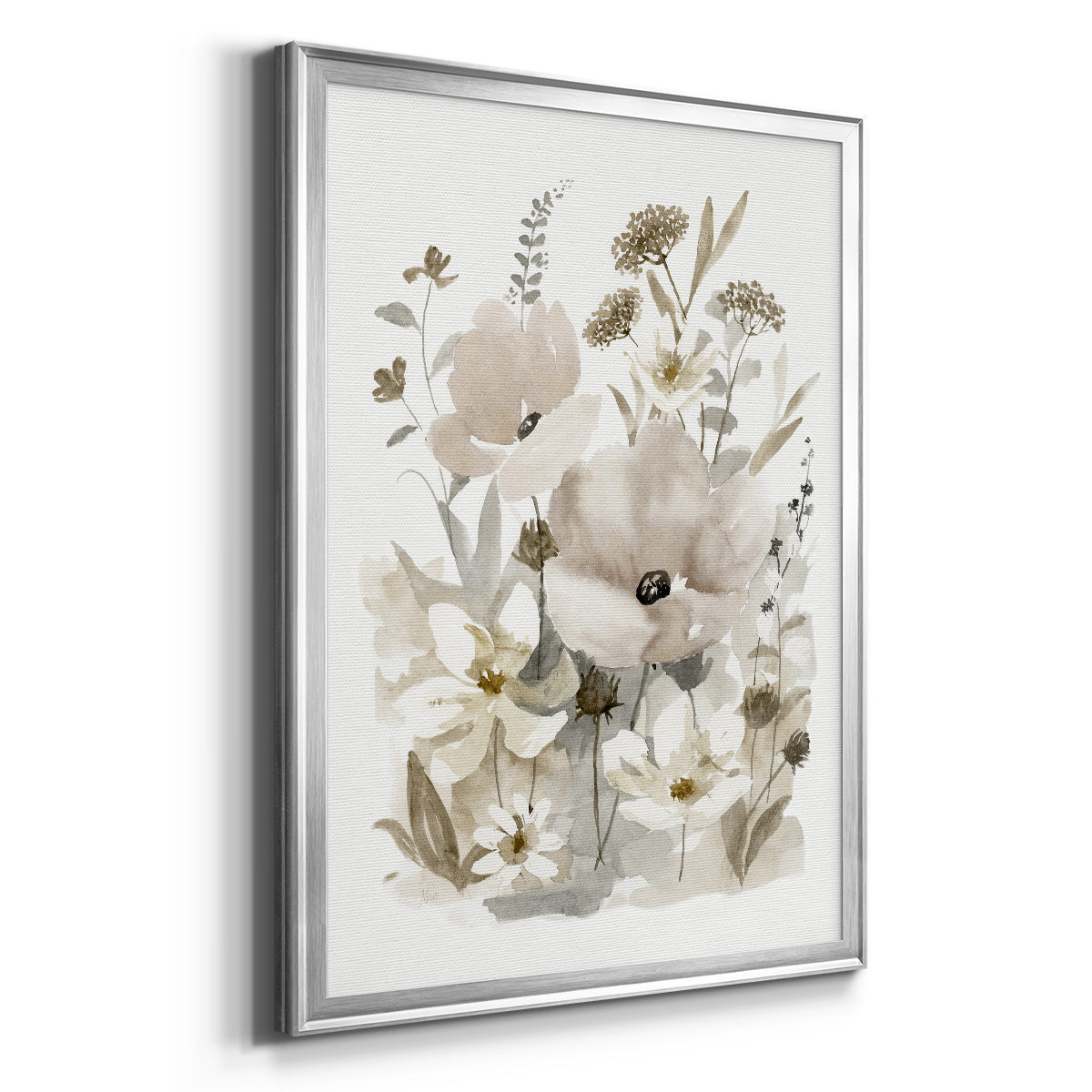 Neutral Nature II - Modern Framed Canvas Print