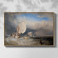 Fishing Boats with Hucksters Bargaining for Fish, 1837-1838 - Floater Framed Canvas Print