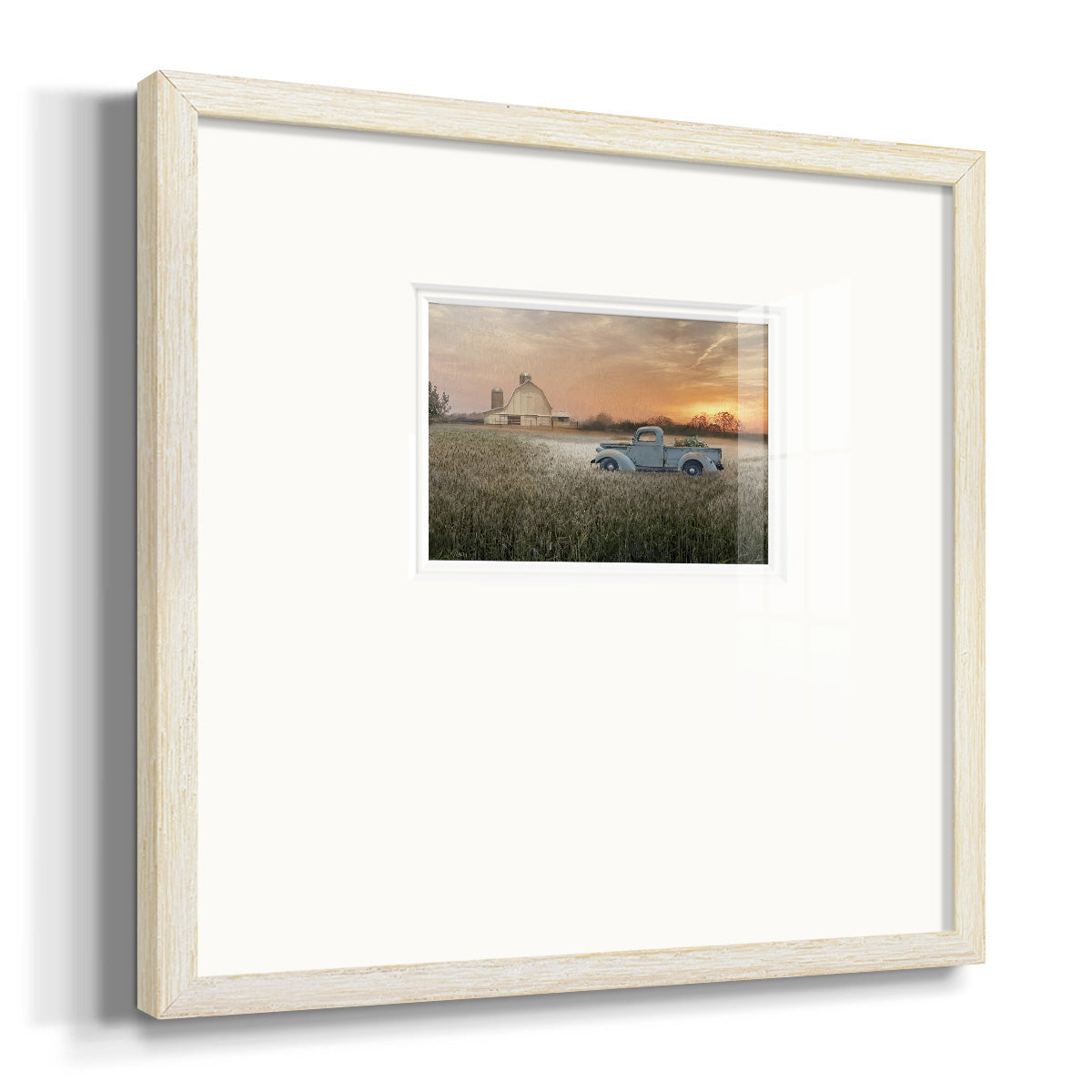 Evening Farm - Double Matboard Framed Print