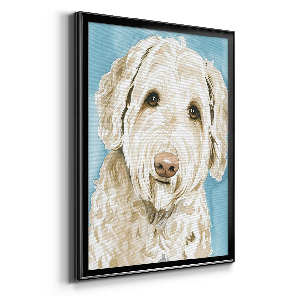 Labradoodle I - Modern Framed Canvas Print