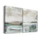 Summer Teal I Premium Gallery Wrapped Canvas - Ready to Hang - Set of 2 - 8 x 12 Each