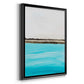 Harmony in Turquiose - Modern Framed Canvas Print