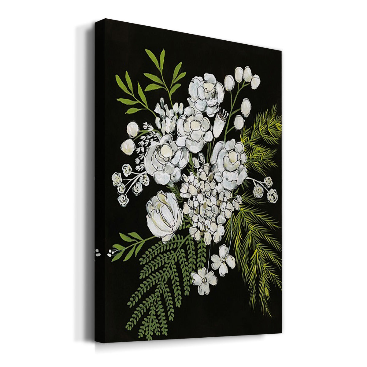 Alabaster Bouquet I Premium Gallery Wrapped Canvas - Ready to Hang