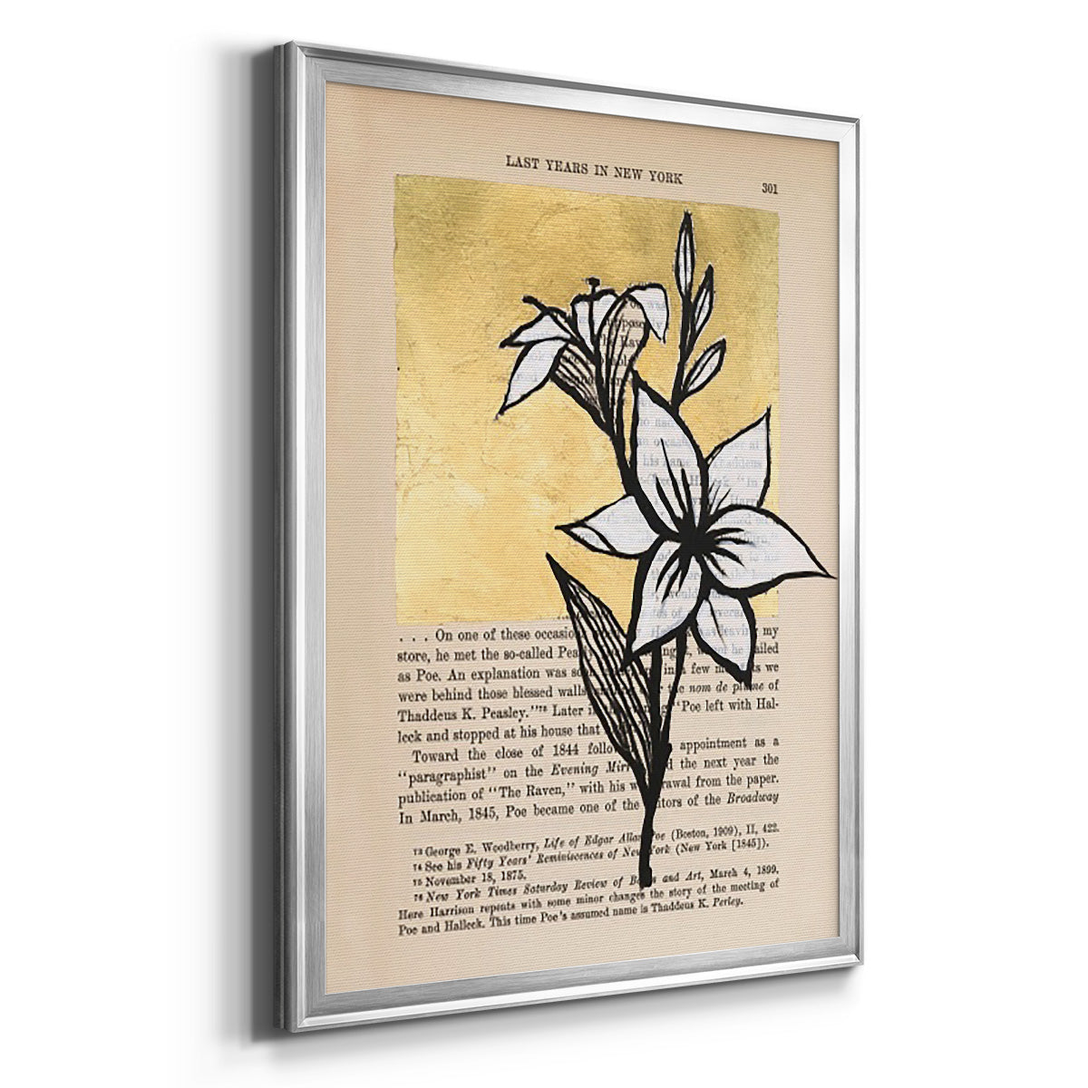 Floral Diary I - Modern Framed Canvas Print