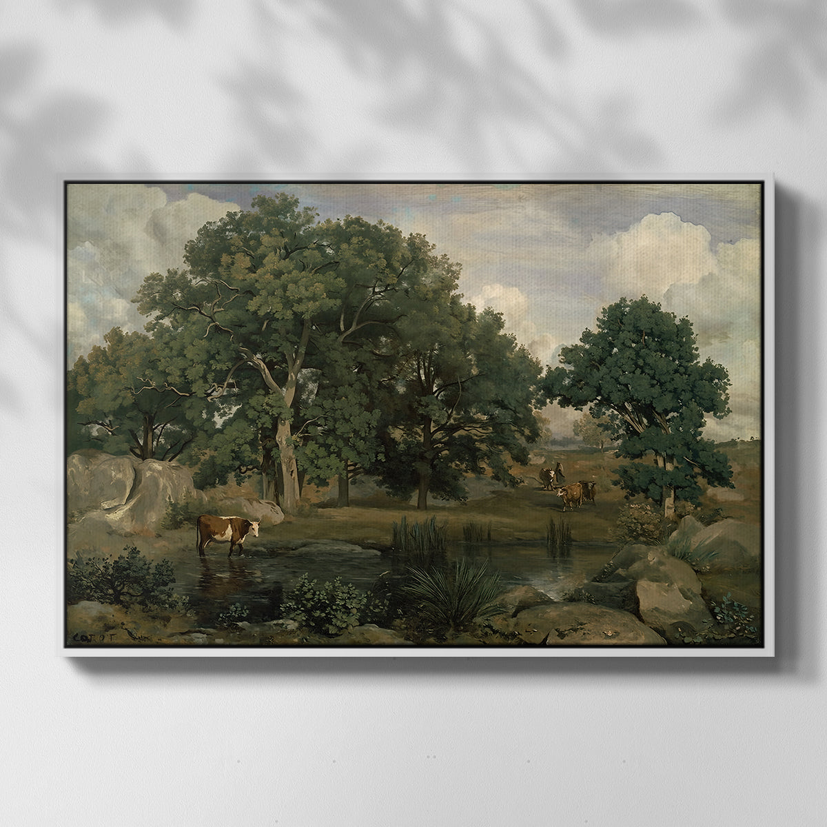 Forest of Fontainebleau, 1846 - Floater Framed Canvas Print