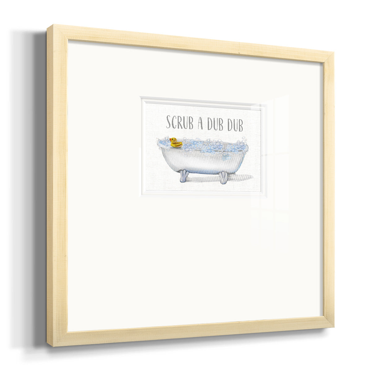 Scrub a Dub Premium Framed Print Double Matboard