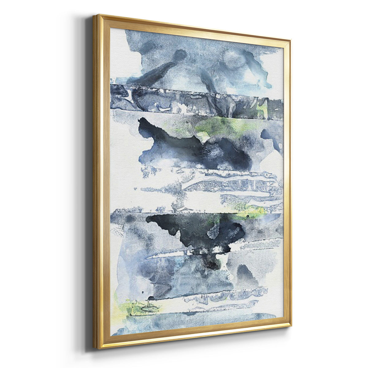 Blue Memories II - Modern Framed Canvas Print