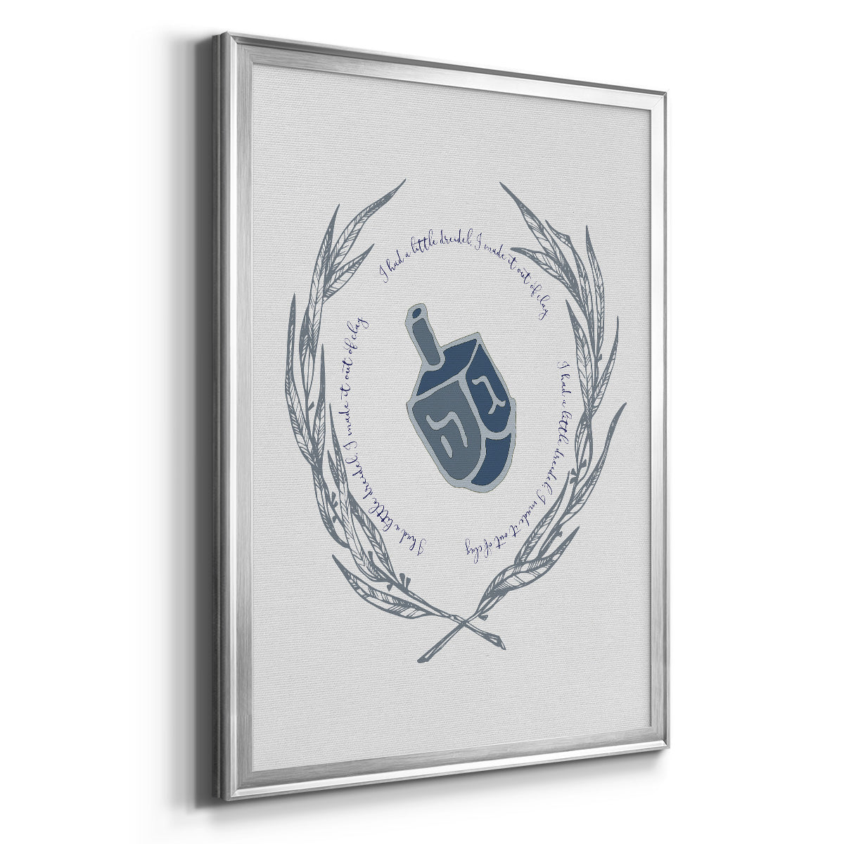 Hanukkah Dreidel - Modern Framed Canvas Print