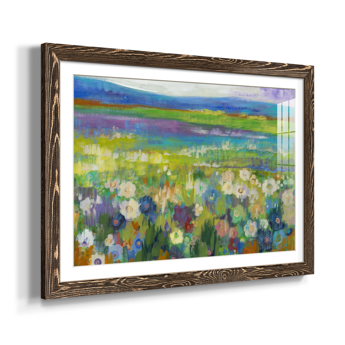 Flowerfields-Premium Framed Print - Ready to Hang