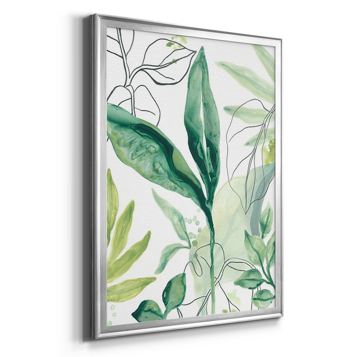 Tropical Palm Chorus IV - Modern Framed Canvas Print