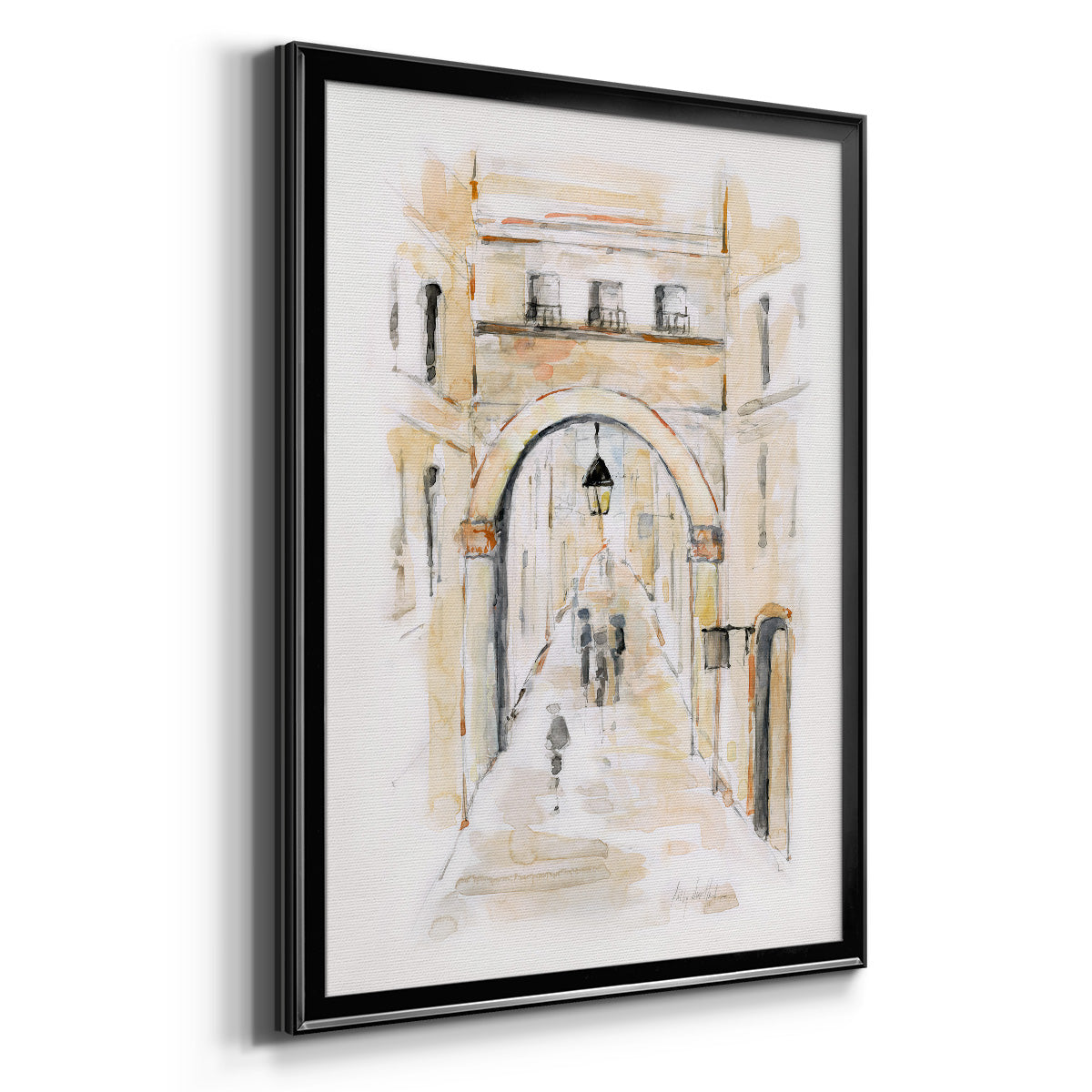 Venice Market Day I - Modern Framed Canvas Print