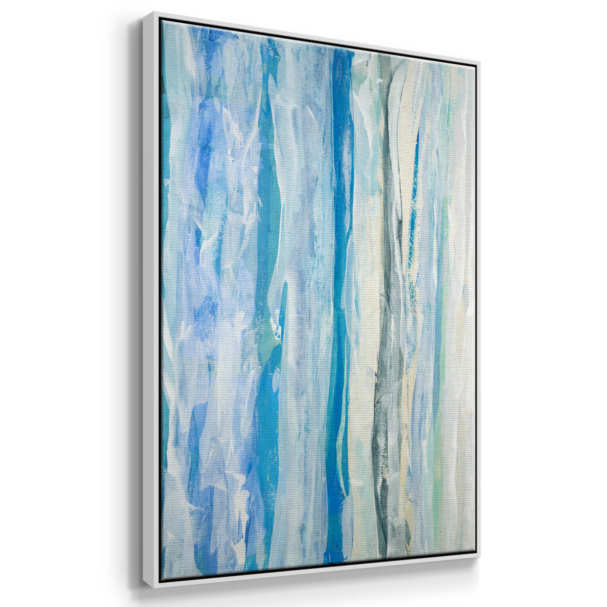 Swimming Ashore - Framed Premium Gallery Wrapped Canvas L Frame - Ready to Hang