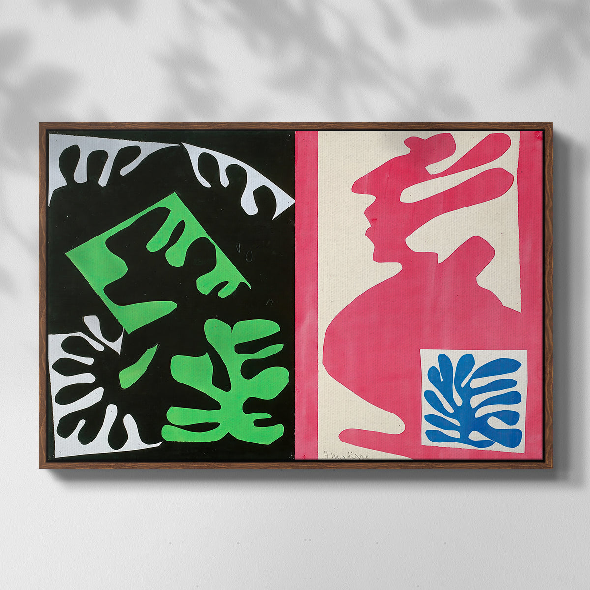 Composition, Black and Red, from Jazz, 1947 - Floater Framed Canvas Print
