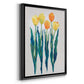 Tulips in a Row II - Modern Framed Canvas Print