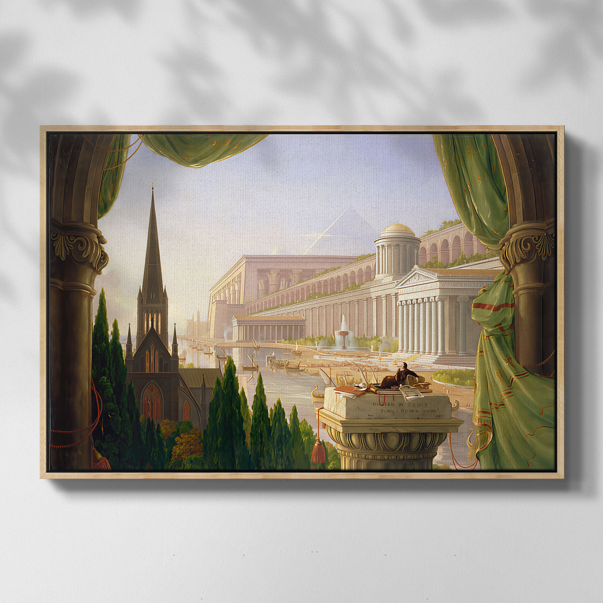 The Architect's Dream, 1840 - Floater Framed Canvas Print