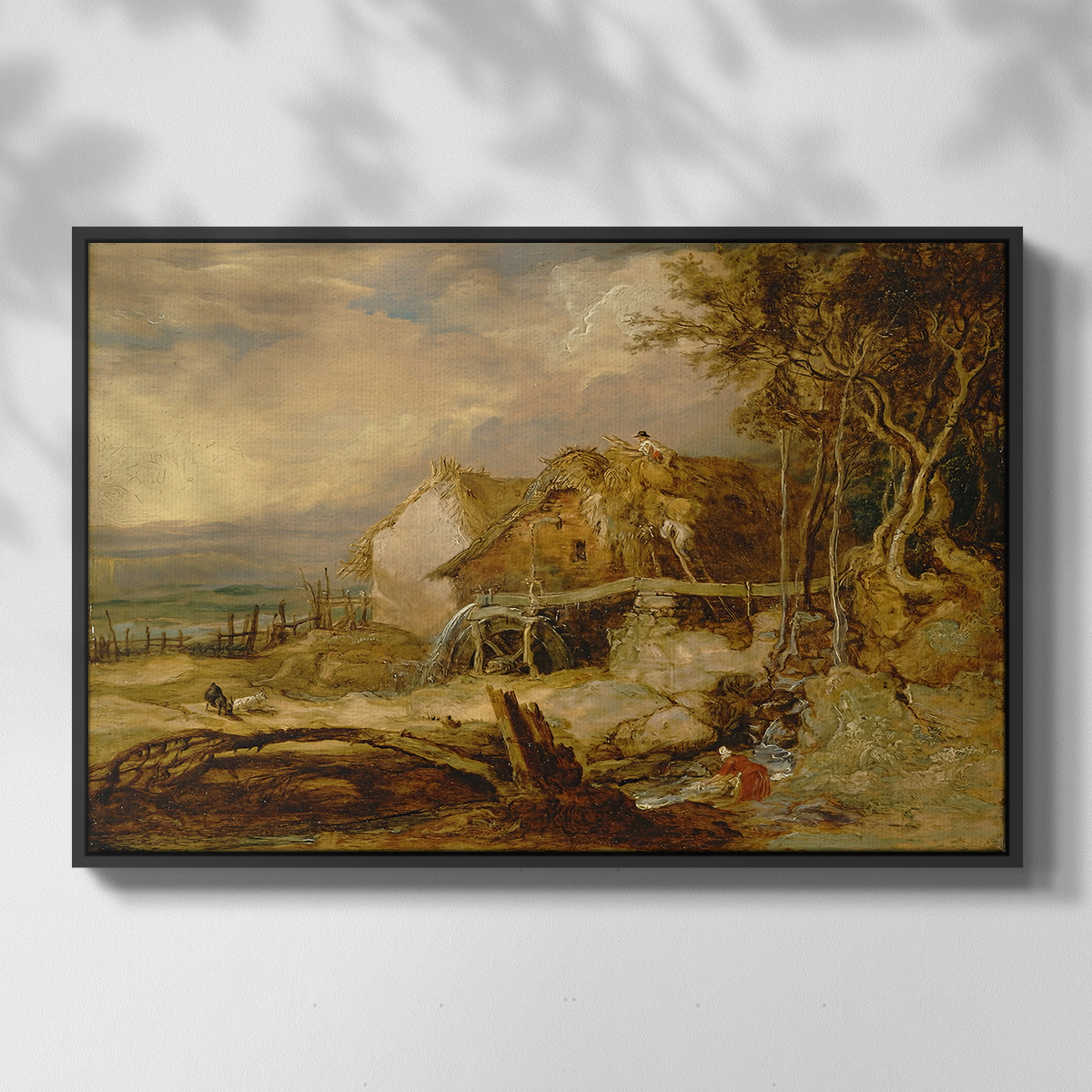 An Overshot Mill, c. 1802-1807 - Floater Framed Canvas Print