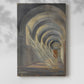 Canvas art print of a stylized interior with strong lines and dramatic light with a soft shadow on a white background.