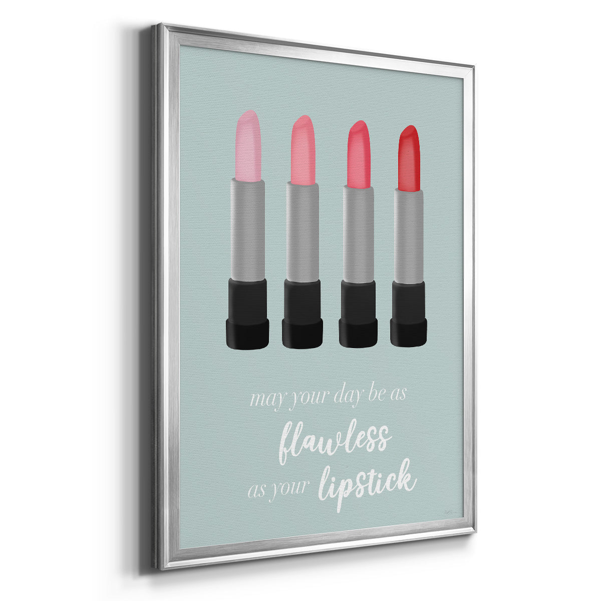 Flawless Lipstick - Modern Framed Canvas Print