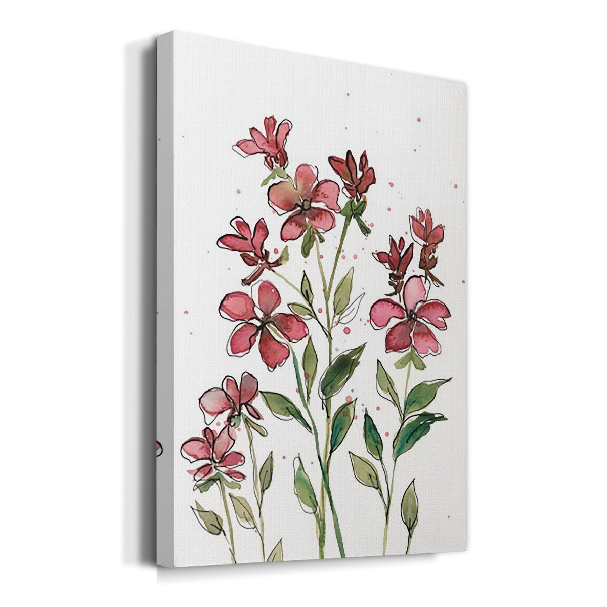 Watercolor Floral Stems II Premium Gallery Wrapped Canvas - Ready to Hang