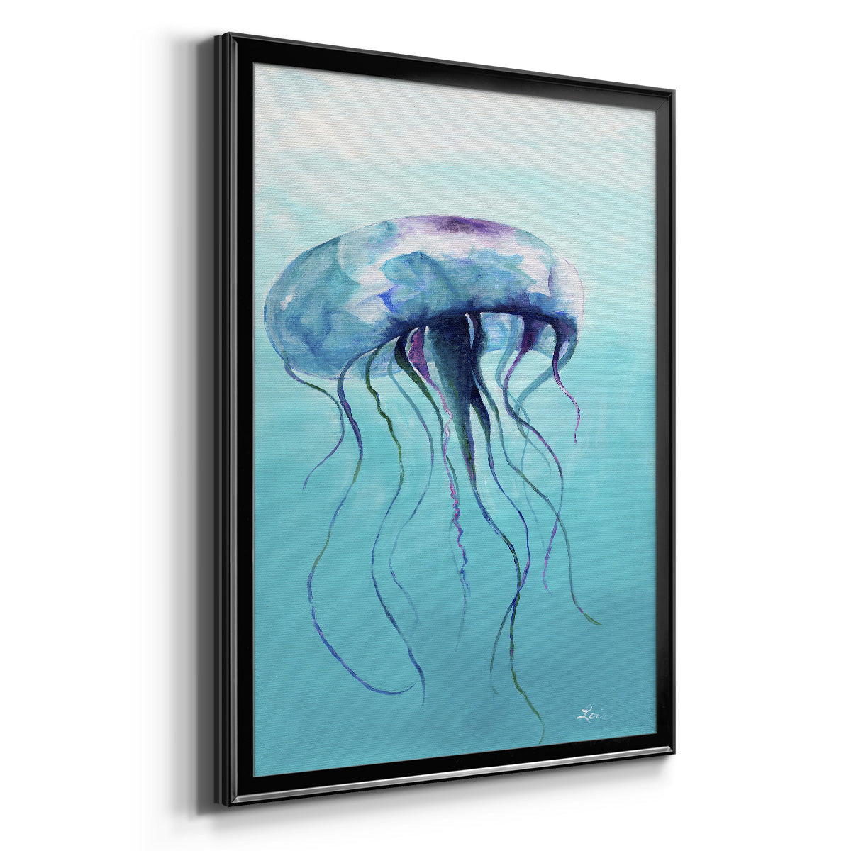 Jelly Fish - Modern Framed Canvas Print