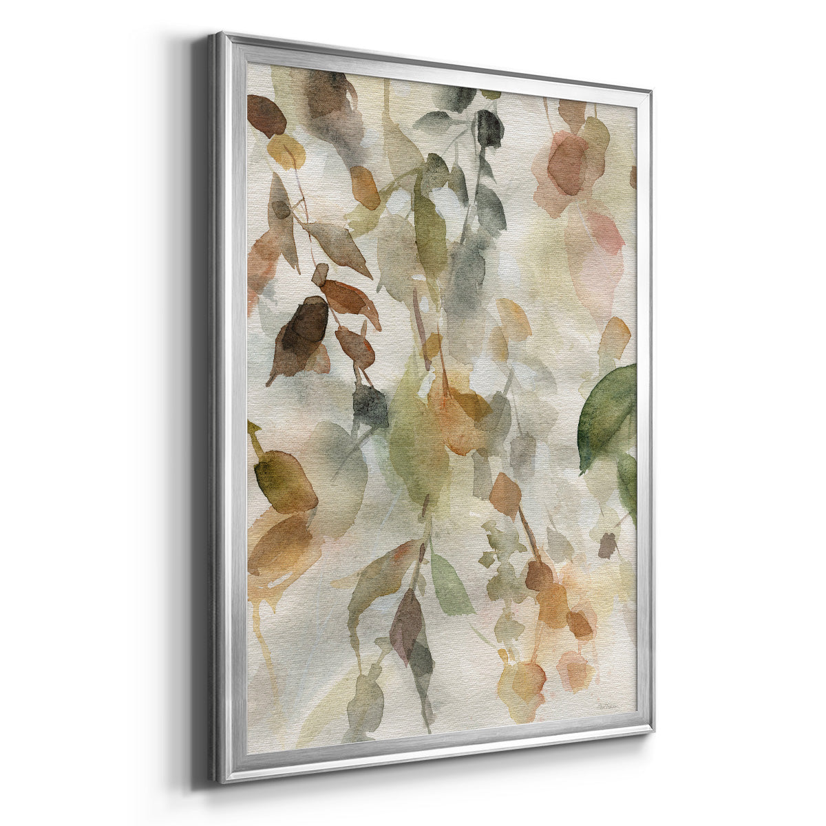 Cascading Nature II - Modern Framed Canvas Print