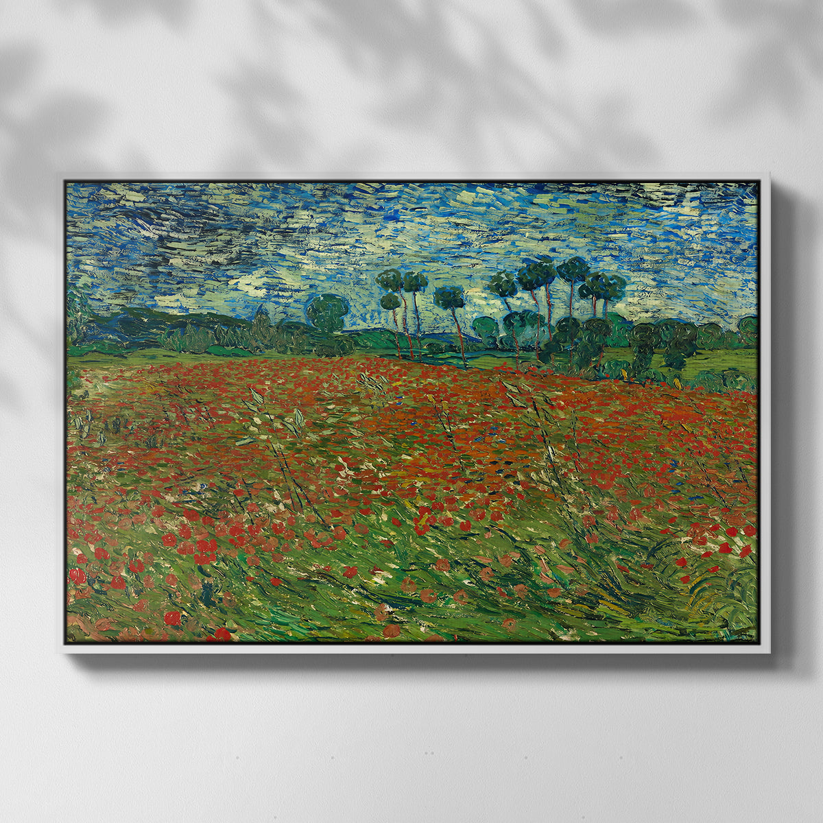 Field with Poppies, 1889 - Floater Framed Canvas Print