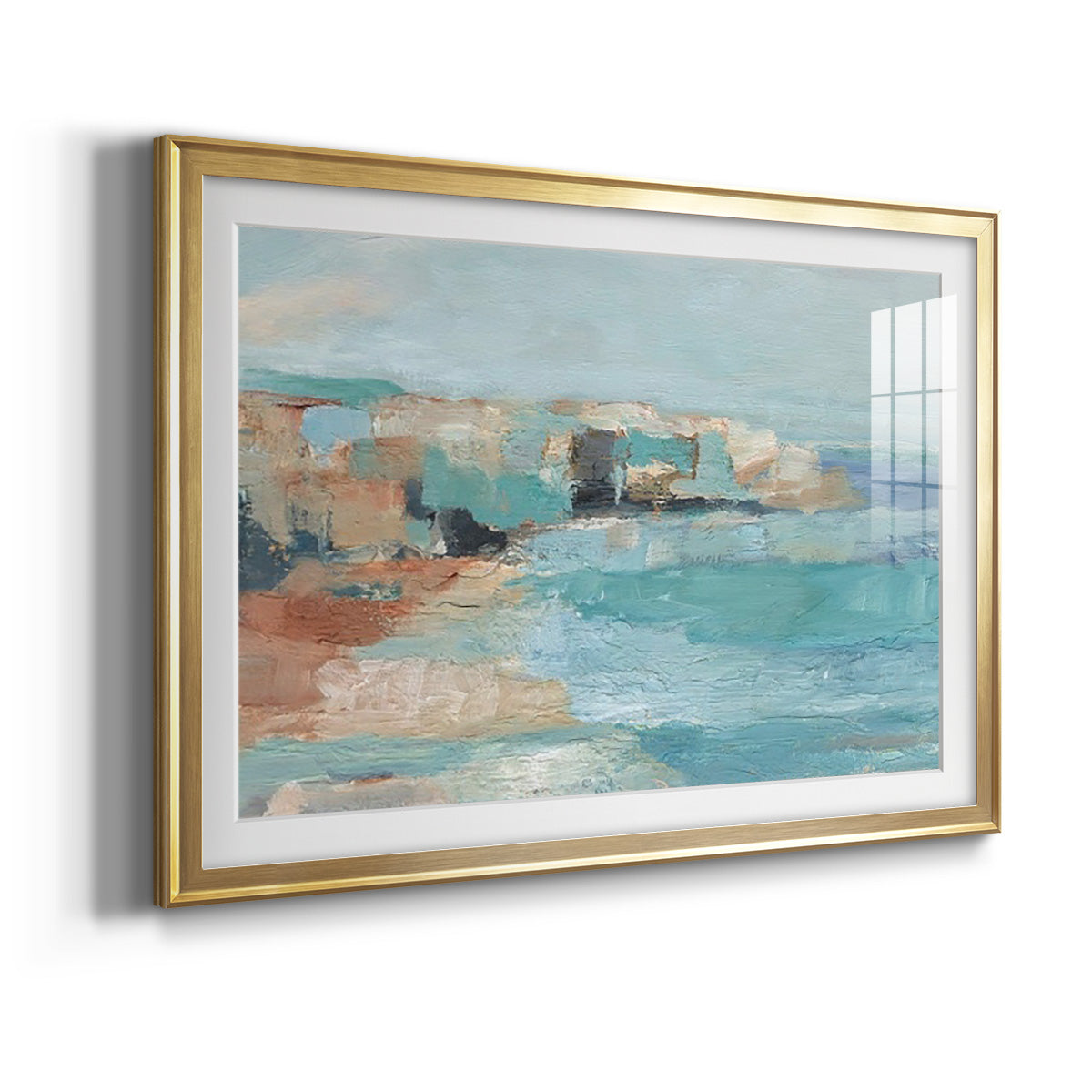 Turquoise Cliff Wall I Premium Framed Print - Ready to Hang